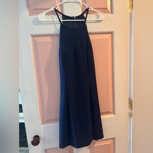 Navy blue fitted dress